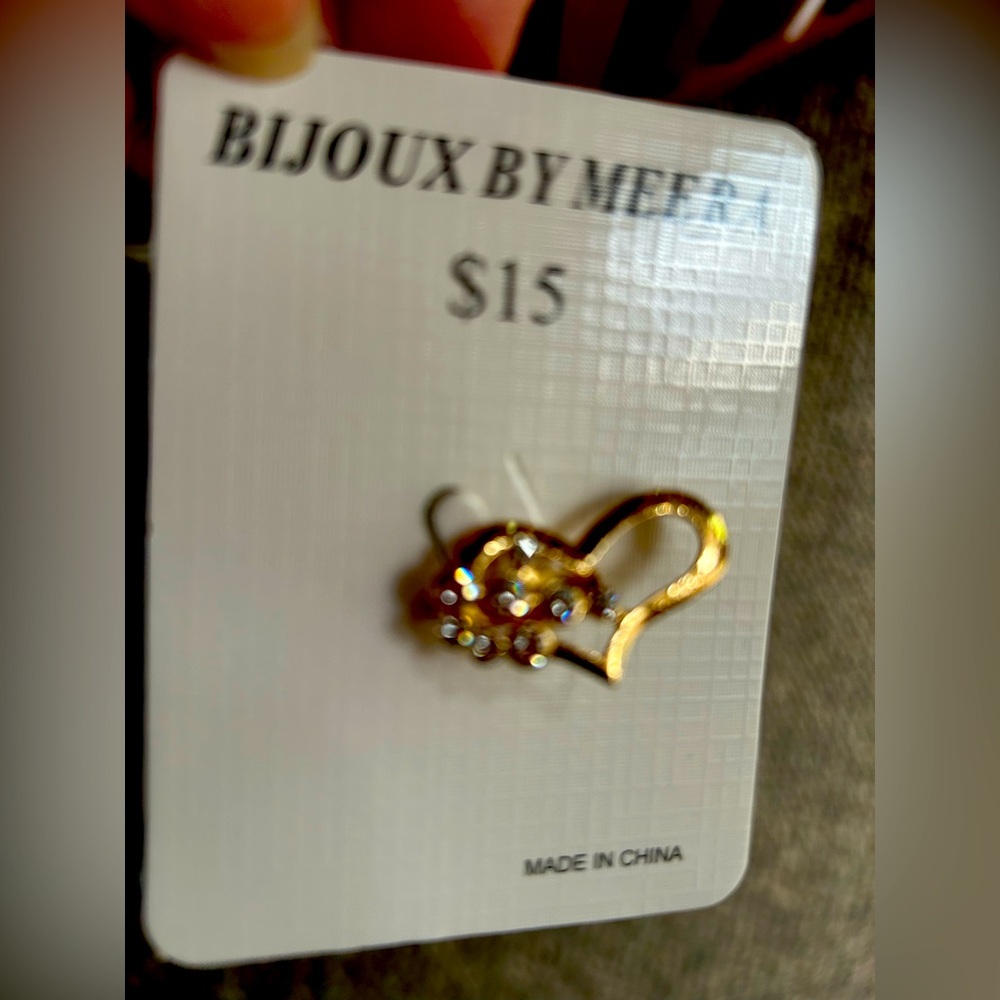 Gold Heart Brooch